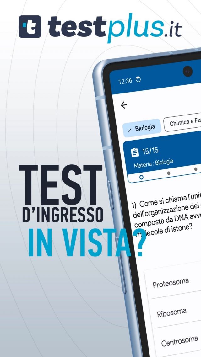 Test di ammissione a medicina in vista?

🚀🎉 E' arrivato TestPlus, in versione di lancio totalmente gratuita! 🚀🎉

Preparazione Fedele: 📚 TOLC MED aggiornato secondo le ultime regole.

Simulazioni con Graduatoria anonima: 📈 Confronta punteggi equalizzati e non, per una valutazione precisa.

Domande e spiegazioni dettagliate: 💡 Preparati con una banca dati vasta e completa.

Ripassa in movimento: 🚌 Attiva la Modalità Ascolto e trasforma ogni momento in un'opportunità di studio.

Da teoria a pratica: 🎯 Scegli materia e argomento con la Modalità Teoria per un apprendimento mirato.

⏰ Non perdere l'occasione di portare la tua preparazione al prossimo livello con TestPlus. Scaricalo ora!

#TestPlus #testammissione #testdimedicina #TOLCMED #quizmedicina